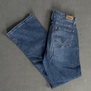 Levi's 529 Curvy Bootcut Stretch Women's Jeans 6m Wiskering Vintage Y2k 27x30